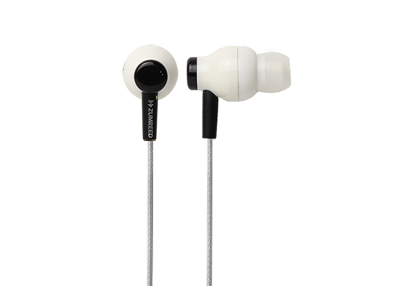 ZUMREED ZHP-100 White Canal Type Earphones