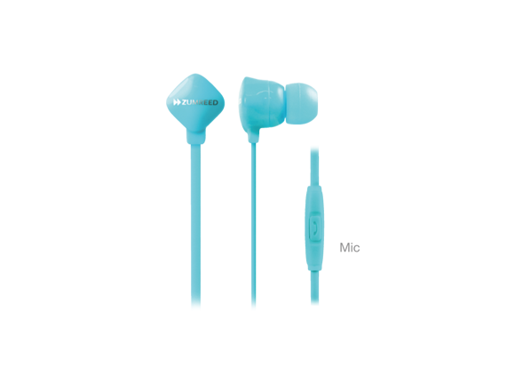 ZUMREED ZHP-120S Light Blue Canal Type Earphones