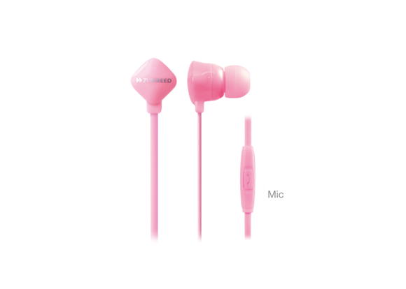 ZUMREED ZHP-120S Pink Canal Type Earphones