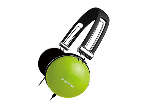 ZUMREED ZHP-400 Portable Stereo Headphones Lime Yellow